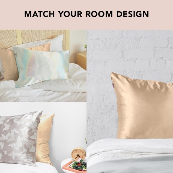 NEW Kitsch Satin Pillowcase - champagne - Standard/Queen - Picture 2 of 5
